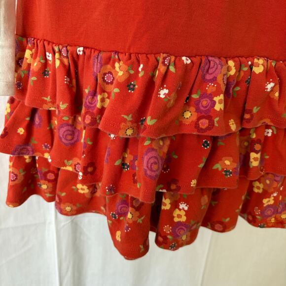 Gymboree Long Sleeve Fall Theme Pumpkin Dress Ruffle Skirt Size 6 - Picture 3 of 5